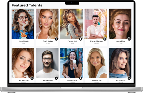 auditions & jobs webpage on mobile